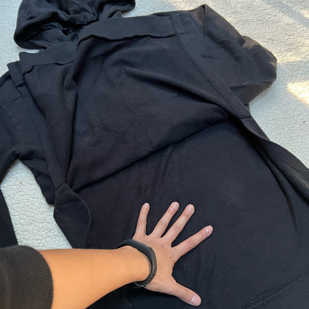 Asos Basic Black Pullover Split Side Hoodie Sweat… - image 4